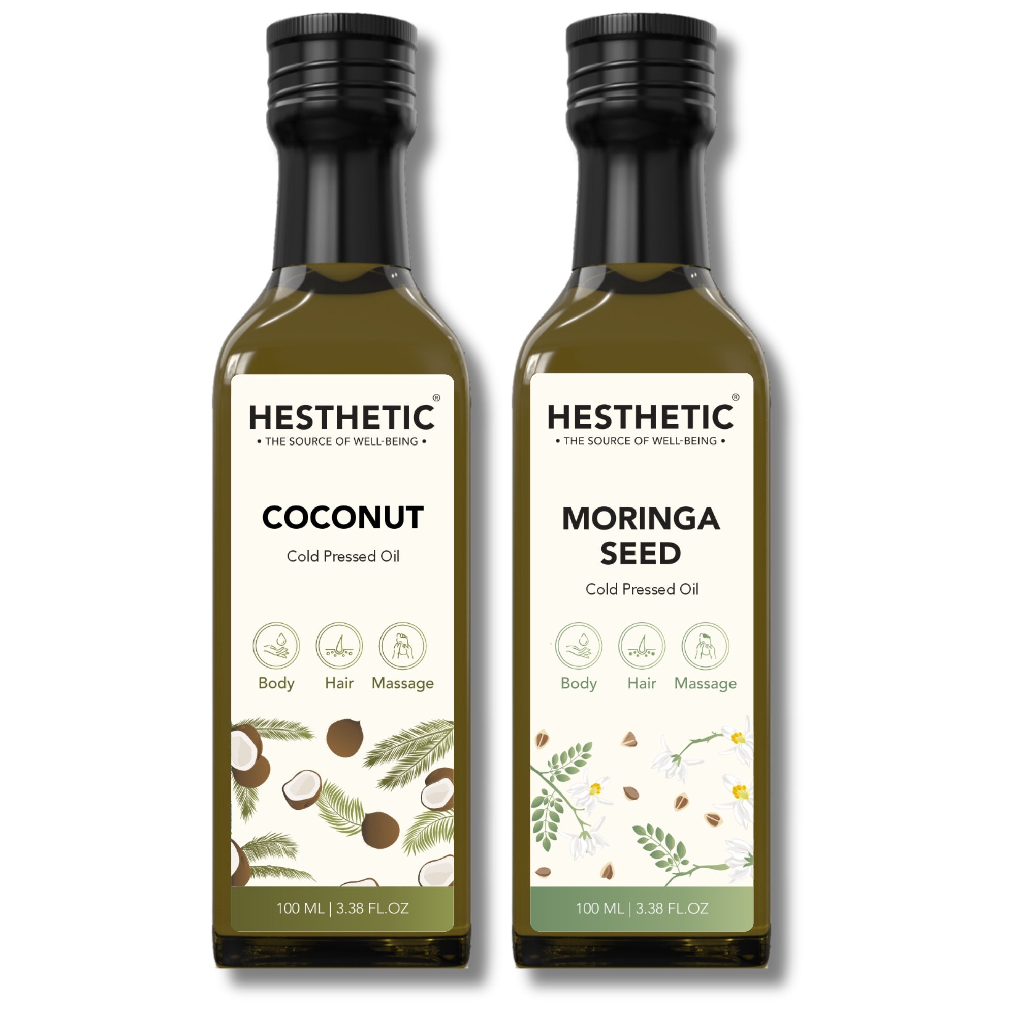 HESTHETIC Skin Care Combo - Coconut Oil & Moringa Seed Oil