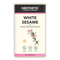 Hesthetic White Sesame oil packaging on a white background